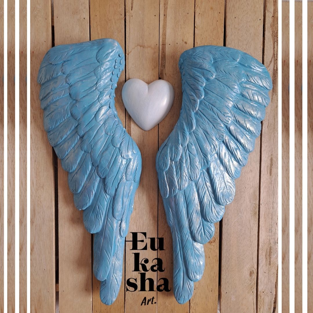 Alas decorativas corazón medianas